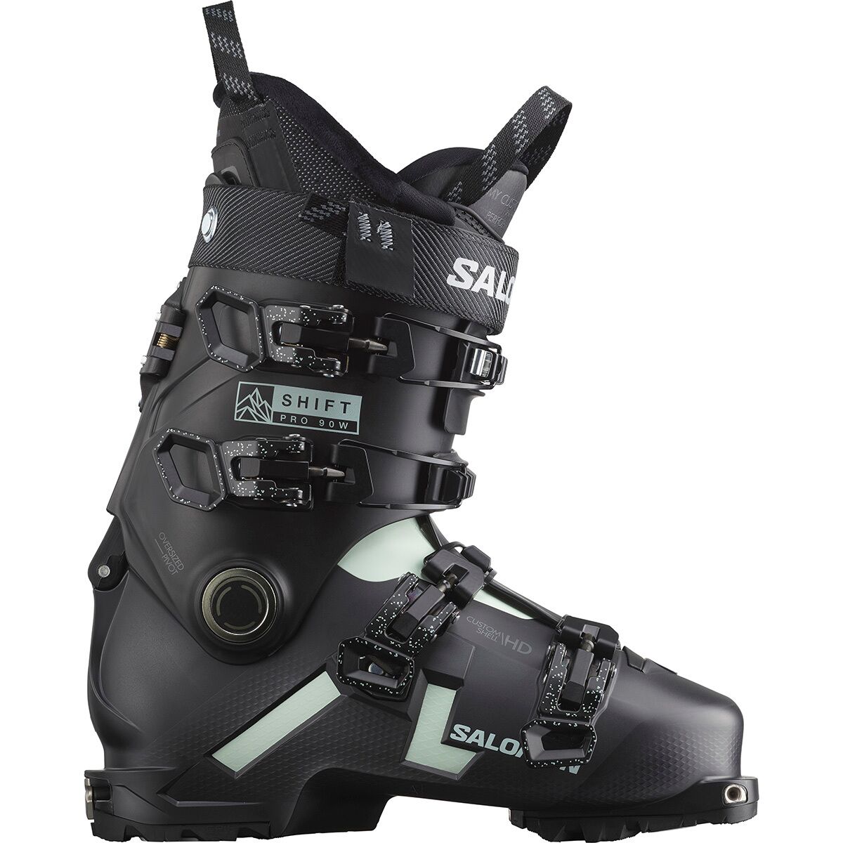 Image of Salomon Shift Pro 90 Alpine Touring Boot - 2024 - Women's Black/White/Moss/Belluga, 22.5
