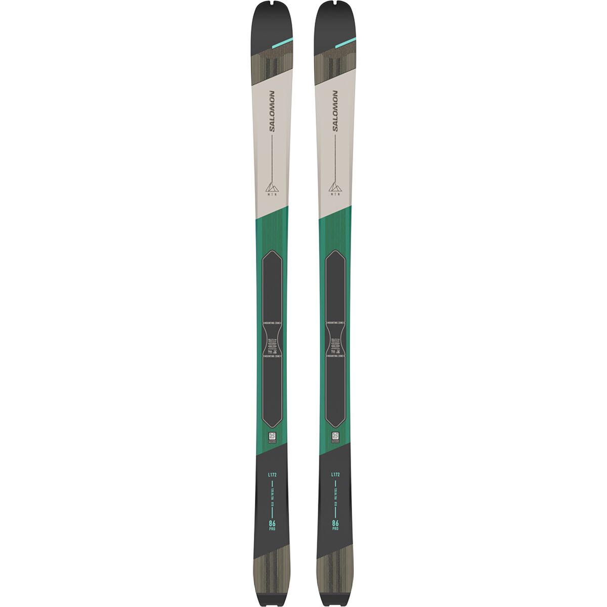 Image of Salomon MTN 86 Pro Ski - 2024 - Women's Aruba Blue/Rainy Day/Black, 164cm