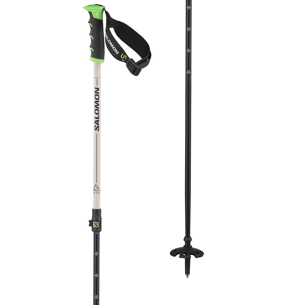 Salomon MTN Alu S3 Ski Poles Rainy Day/Green, One Size