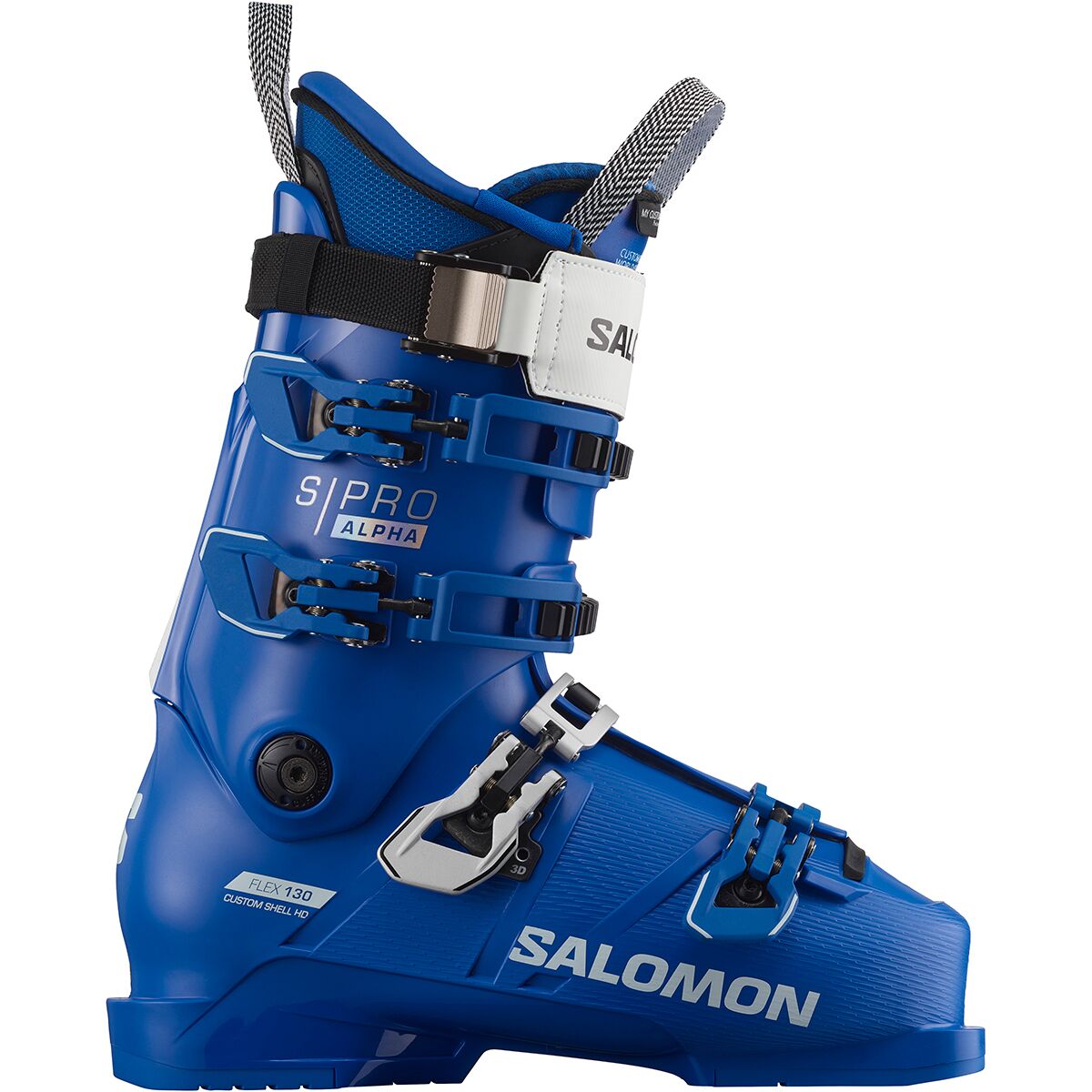 Salomon Salomon S/Pro Alpha 130 EL Ski Boot - 2024 Race Blue/White, 29.5