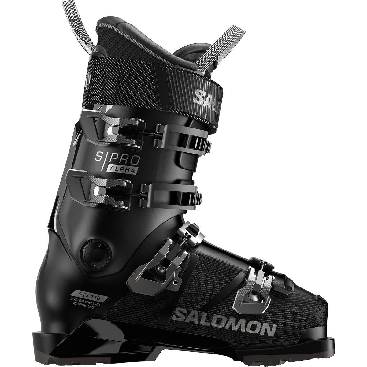 Salomon S/Pro Alpha 110 Ski Boot - 2023 Black/Titanium Metal, 29.5