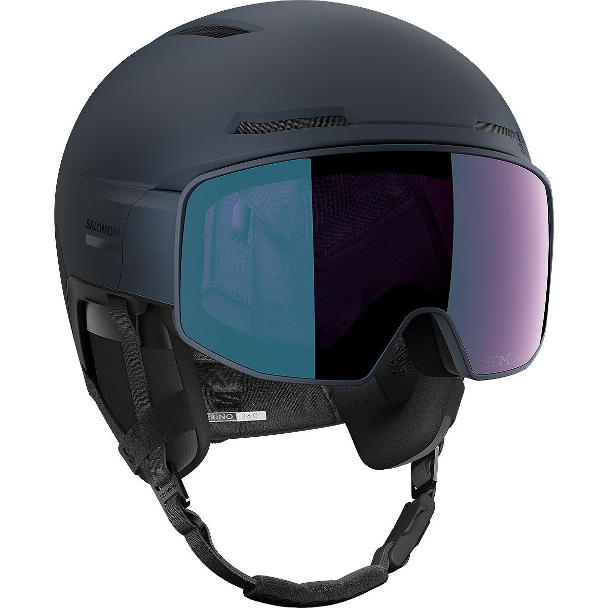 Image of Salomon Driver Prime Sigma Photo Mips Helmet Dress Blue/Sky Blue Lens, S