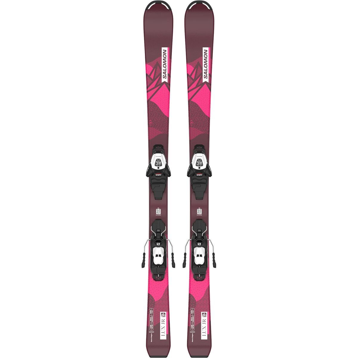 Salomon Lux スキーセット ピンク/青　130cm 2017 Salomon QST Lux Jr 130cm Used Demo Skis w Bindings - Powder7