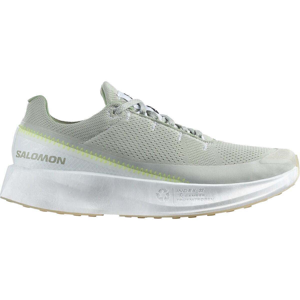 Salomon Index 02 Running Shoe - Men's White Desert Sage Safety Yellow, US 10.0/UK 9.5