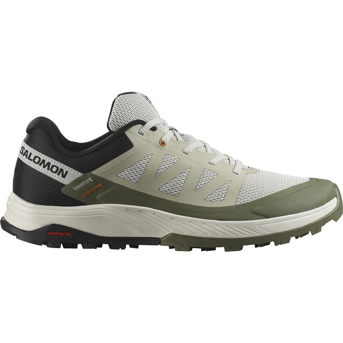 Salomon Outrise Hiking Shoe - Men's Moss Gray Deep Lichen Green Sugar Almond, US 11.5/UK 11.0