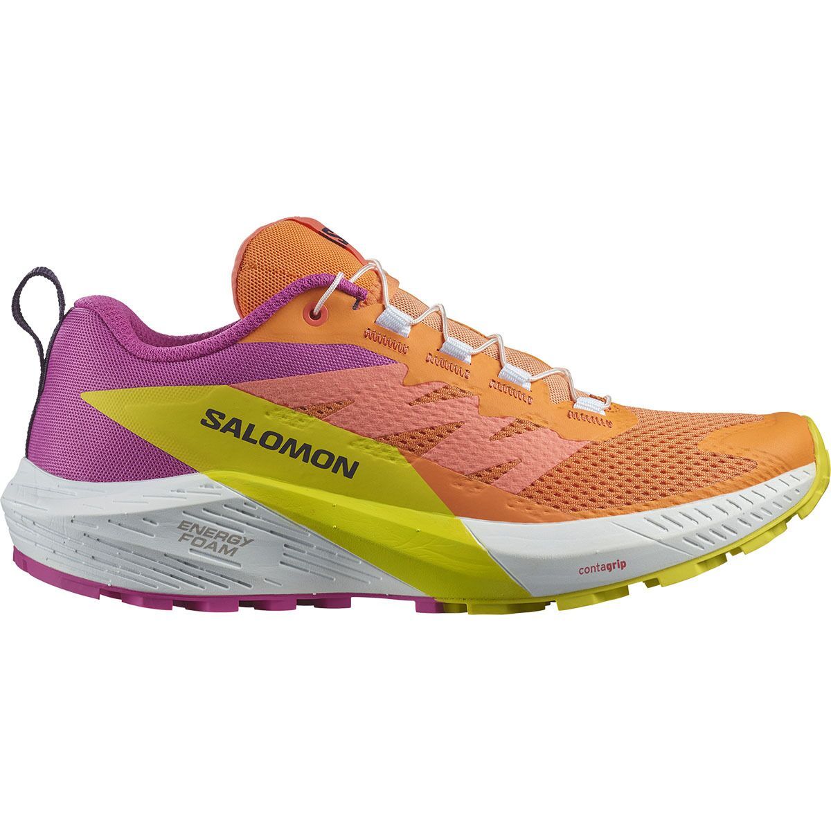Salomon Sense Ride 5 Trail Running Shoe - Women's Bird Of Paradise/White/Sulphur Spring, US 6.5/UK 5.0