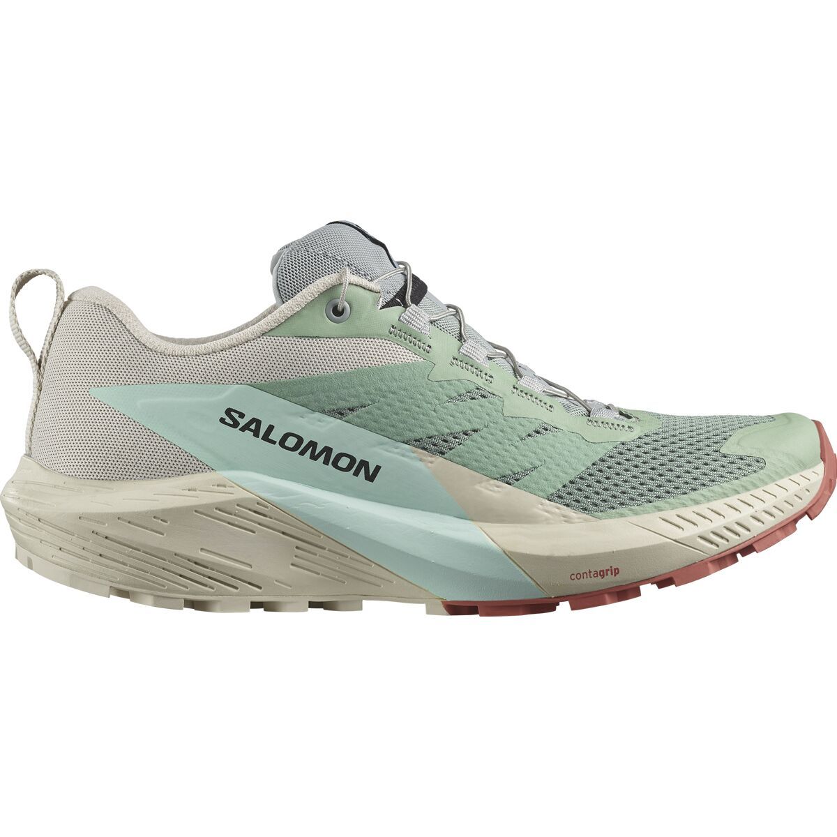 Salomon Sense Ride 5 Trail Running Shoe - Women's Lily Pad Rainy Day Bleached Aqua, US 7.5/UK 6.0