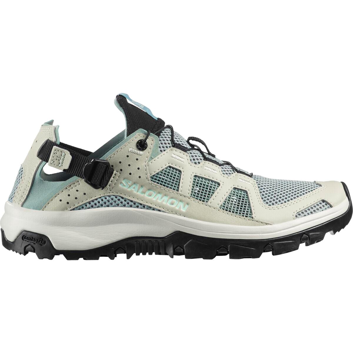 Image of Salomon Techamphibian 5 Water Shoe - Women's Green Milieu/Sea Foam/Clearly Aqua, US 9.5/UK 8.0