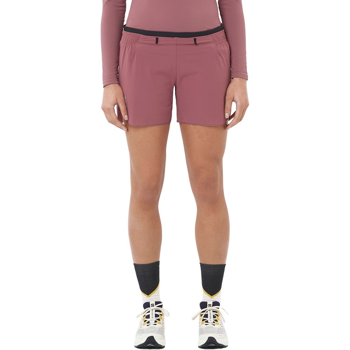 Image of Salomon Sense Aero 5in Short - Women's Nocturne/Cyclamen, XL