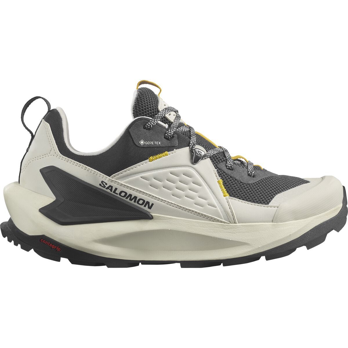 Salomon Elixir Gore-Tex Hiking Shoe - Men's Vanilla Ice/Phantom/Lemon, US 9.0/UK 8.5