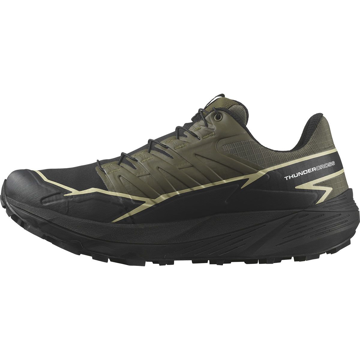 Salomon Thundercross Black Fiery Coral Trail Hiking Shoes Mens Size 12 Salomon Thundercross Men main image 2