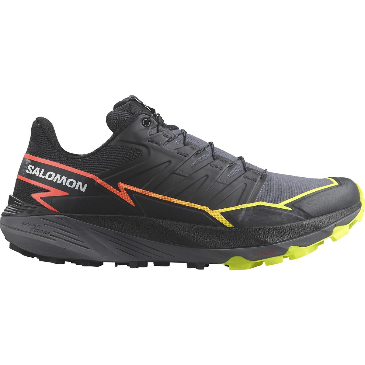 Salomon Thundercross Trail Running Shoe - Men's Black/Quiet Shade/Fiery Coral, US 7.5/UK 7.0
