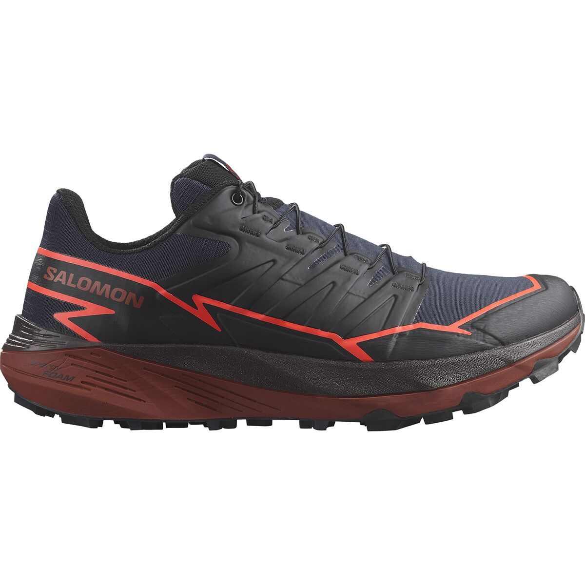 Salomon Thundercross Trail Running Shoe - Men's Carbon/Black Coffee/Fiery Coral, US 12.5/UK 12.0