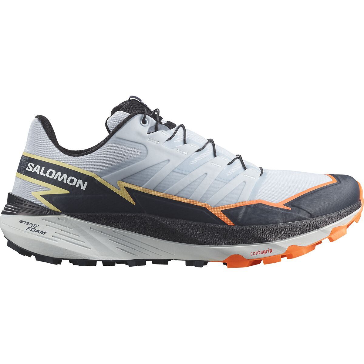 Salomon Thundercross Trail Running Shoe - Men's Heather/India Ink/Shocking Orange, US 12.0/UK 11.5