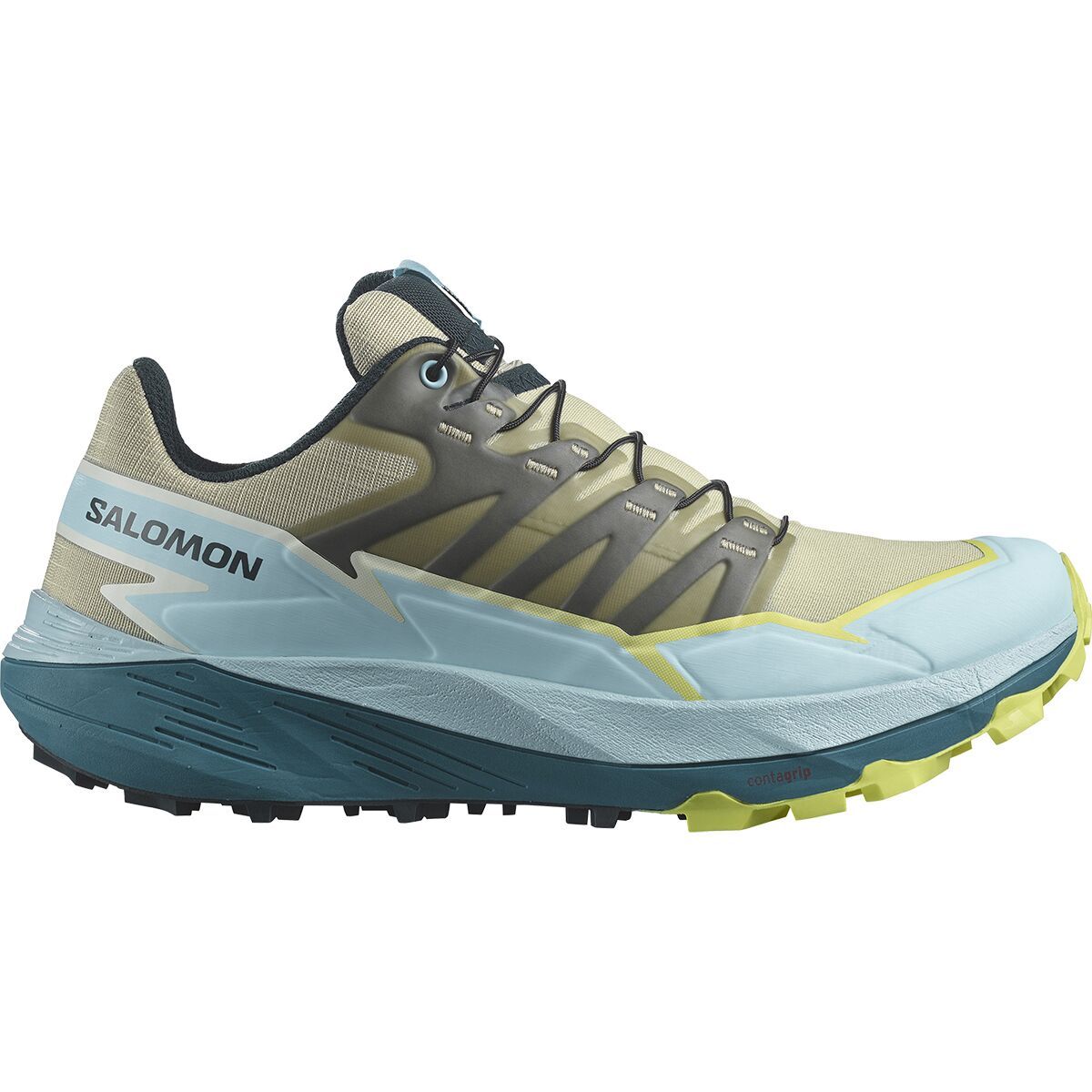 Salomon Thundercross Trail Running Shoe - Women's Alfalfa/Tanager Turquoise/Sunny Lime, US 7.5/UK 6.0