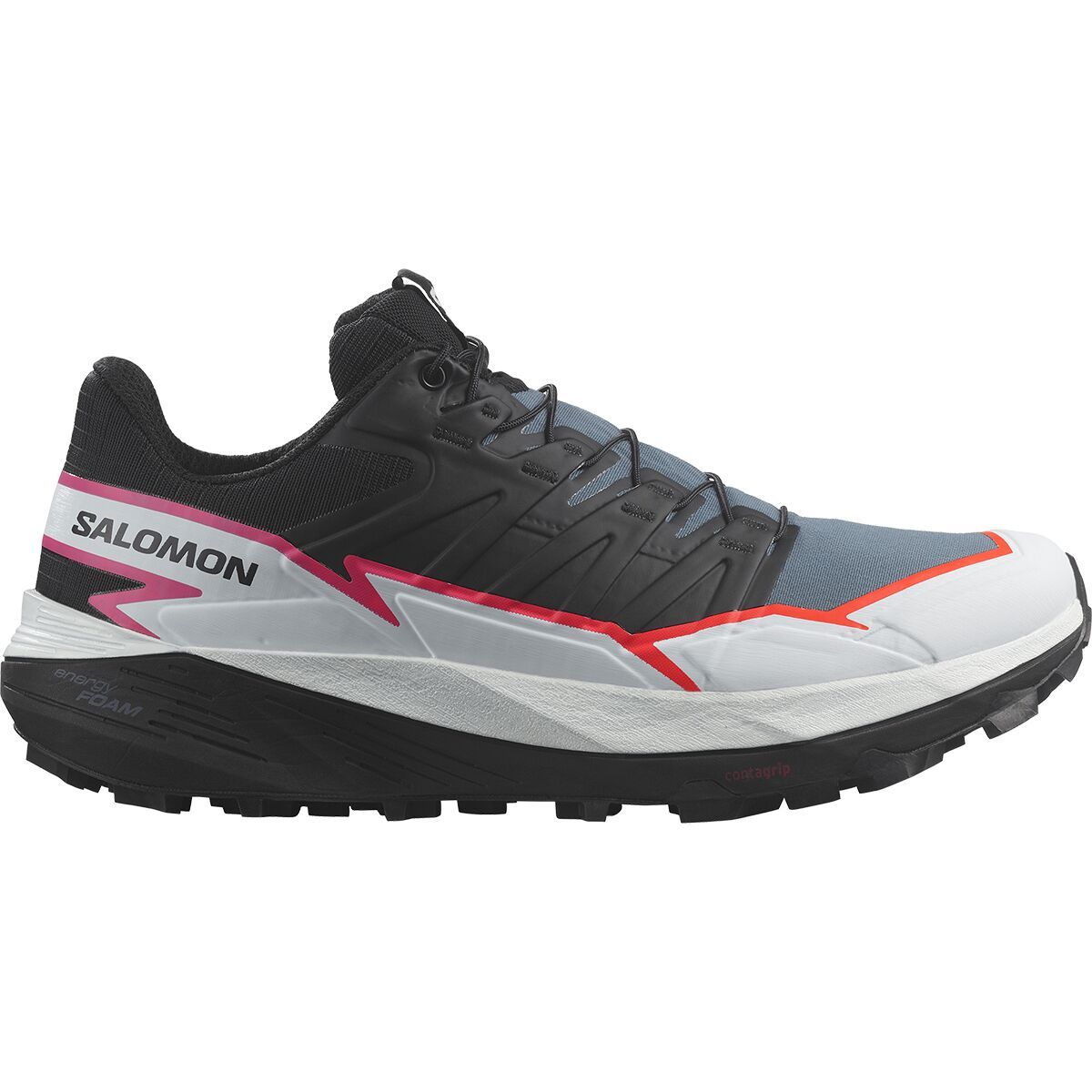Salomon Thundercross Trail Running Shoe - Women's Black/Bering Sea/Pink Glo, US 9.5/UK 8.0