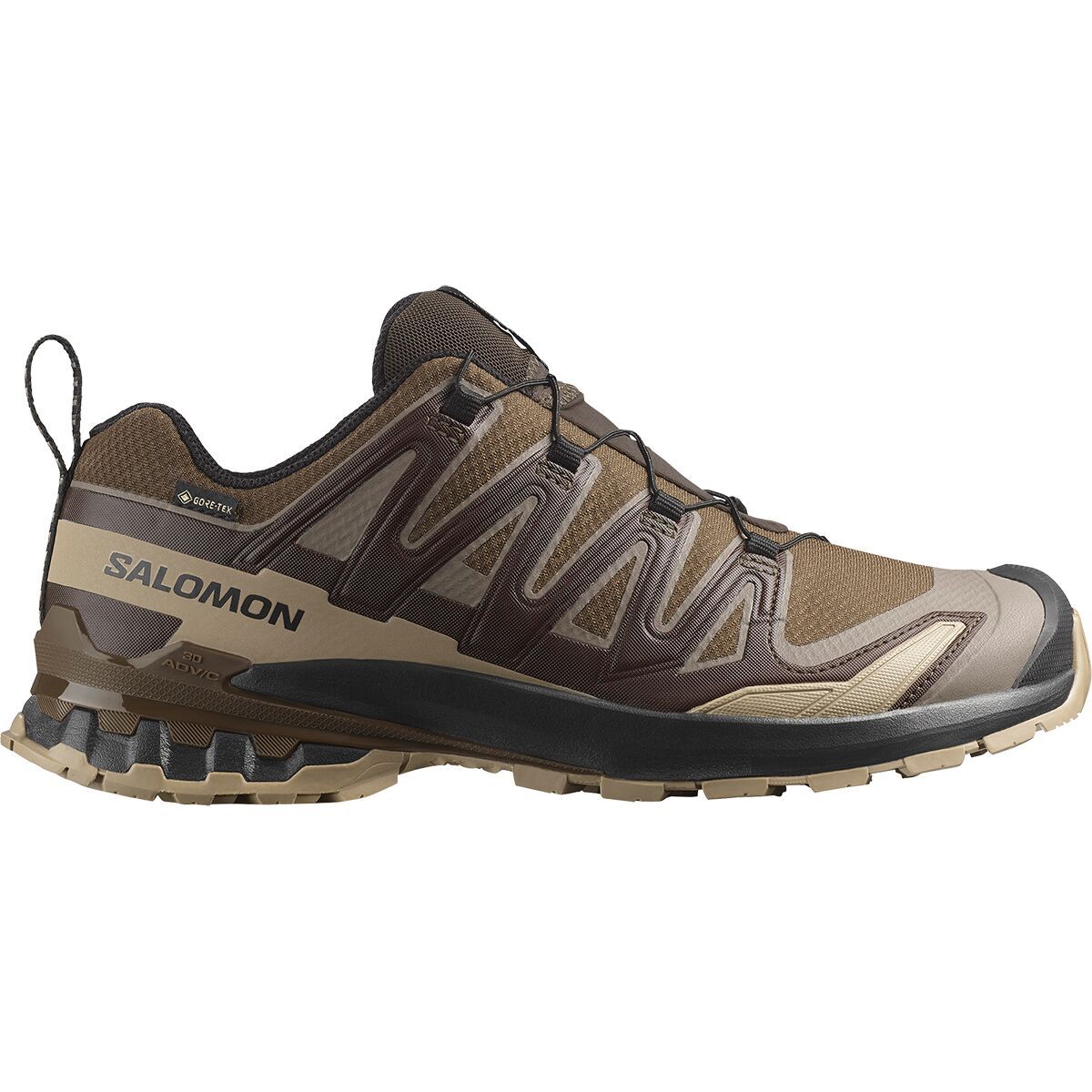 Image of Salomon XA Pro 3D V9 Gore-Tex Trail Running Shoe - Men's Dark Earth/Desert Tan/Black, US 11.5/UK 11.0