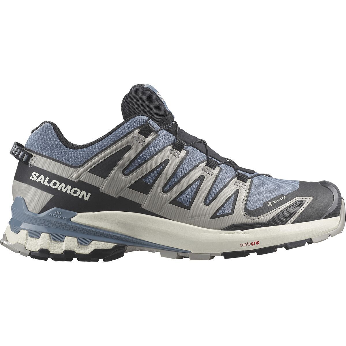 Salomon XA Pro 3D V9 Gore-Tex Trail Running Shoe - Men's Flint Stone/Black/Ghost Gray, US 7.5/UK 7.0
