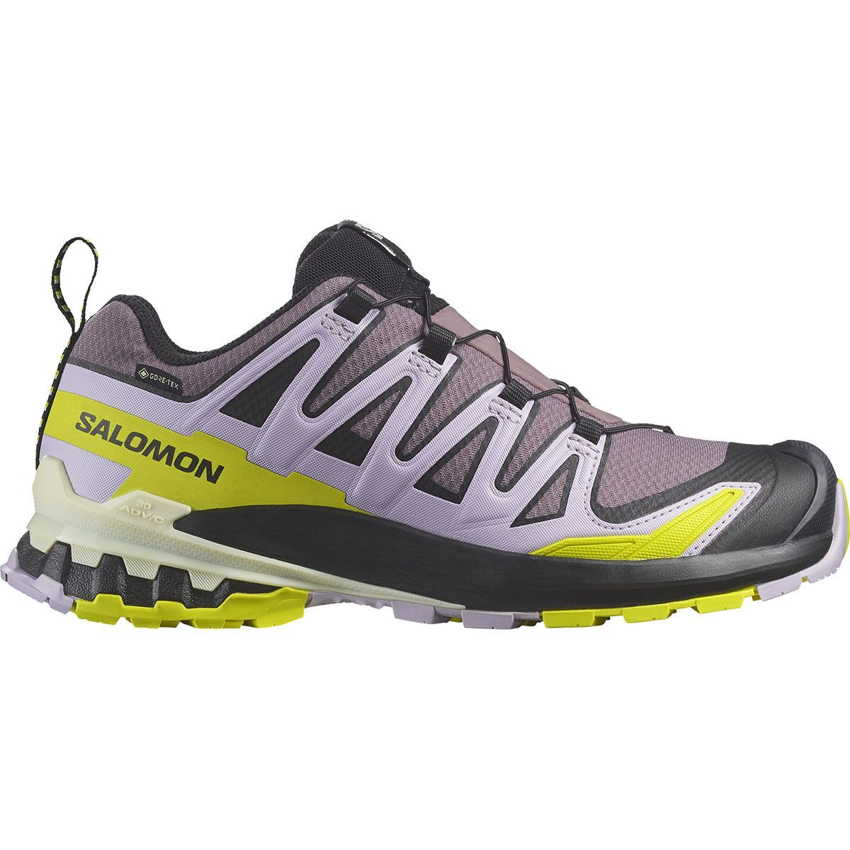 Salomon XA Pro 3D V9 GORE-TEX Trail Running Shoe - Women's Moonscape/Orchid Petal/Sulphur Spring, US 8.5/UK 7.0