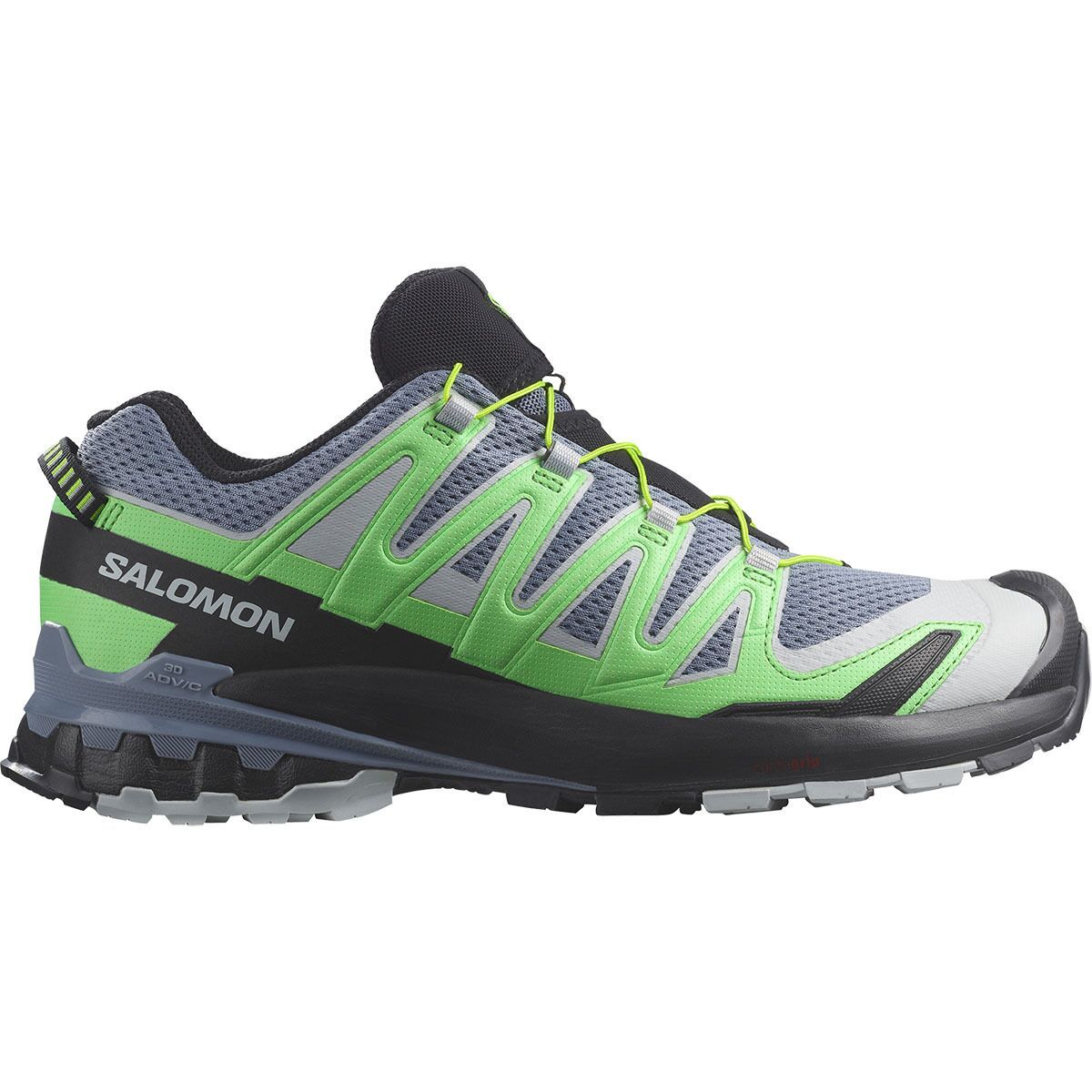 Salomon XA Pro 3D V9 Trail Running Shoe - Men's Flint Stone/Green Gecko/Black, US 10.5/UK 10.0