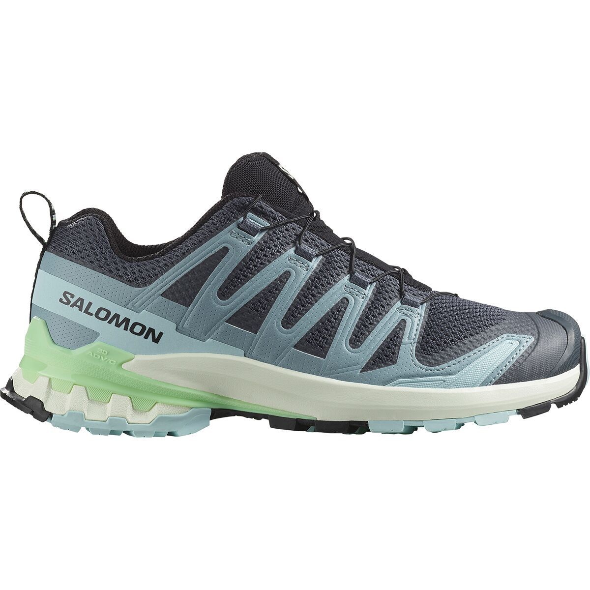 Image of Salomon XA Pro 3D V9 Trail Running Shoe - Women's Turbulence/Iced Aqua/Patina Green, US 6.5/UK 5.0