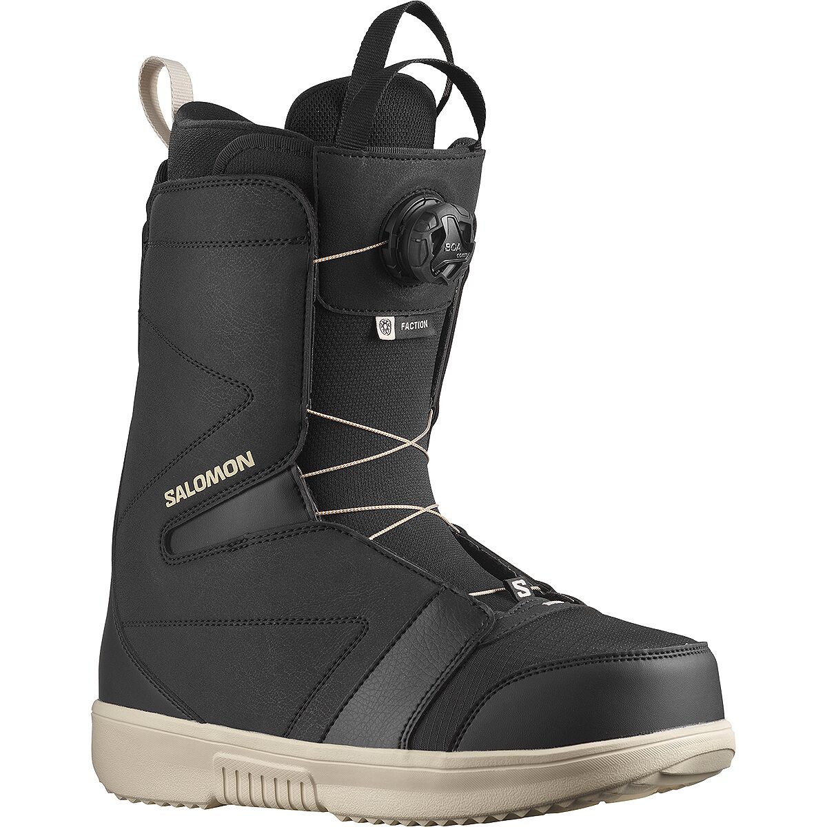 Salomon Faction BOA Snowboard Boot - 2024 Black/Black/Rainy Day