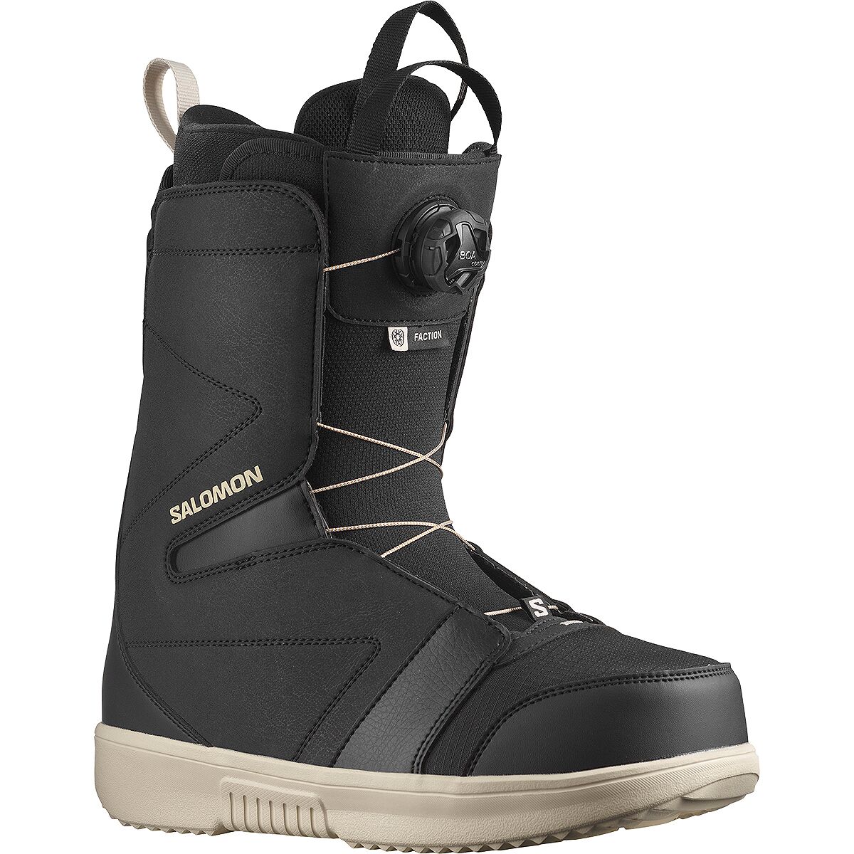 Image of Salomon Faction BOA Snowboard Boot - 2025 Black/Black/Rainy Day, 13.0