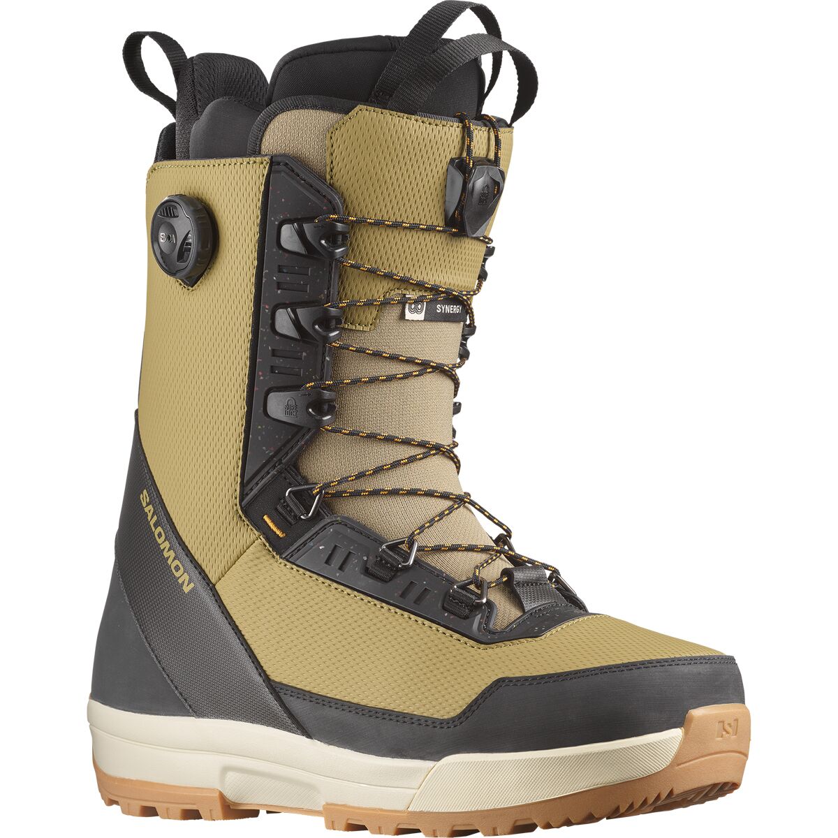 Salomon Salomon Synergy PWL SJ BOA Snowboard Boot - 2025 Dried Herb/Black/Bone White, 12.5