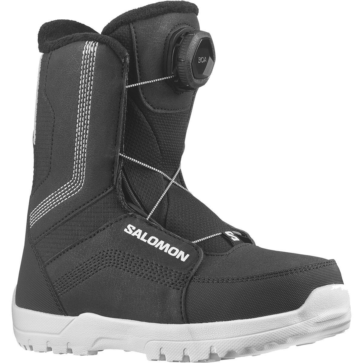 Image of Salomon Whipstar Boa Snowboard Boot - 2025 - Kids' Black/Black/White, 12.0
