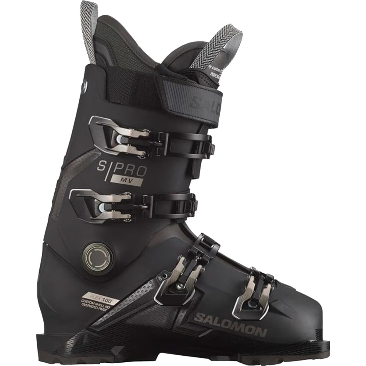 Image of Salomon S/Pro MV 100 GW Ski Boot - 2024 Black/Titanium/Beluga, 25.0/25.5