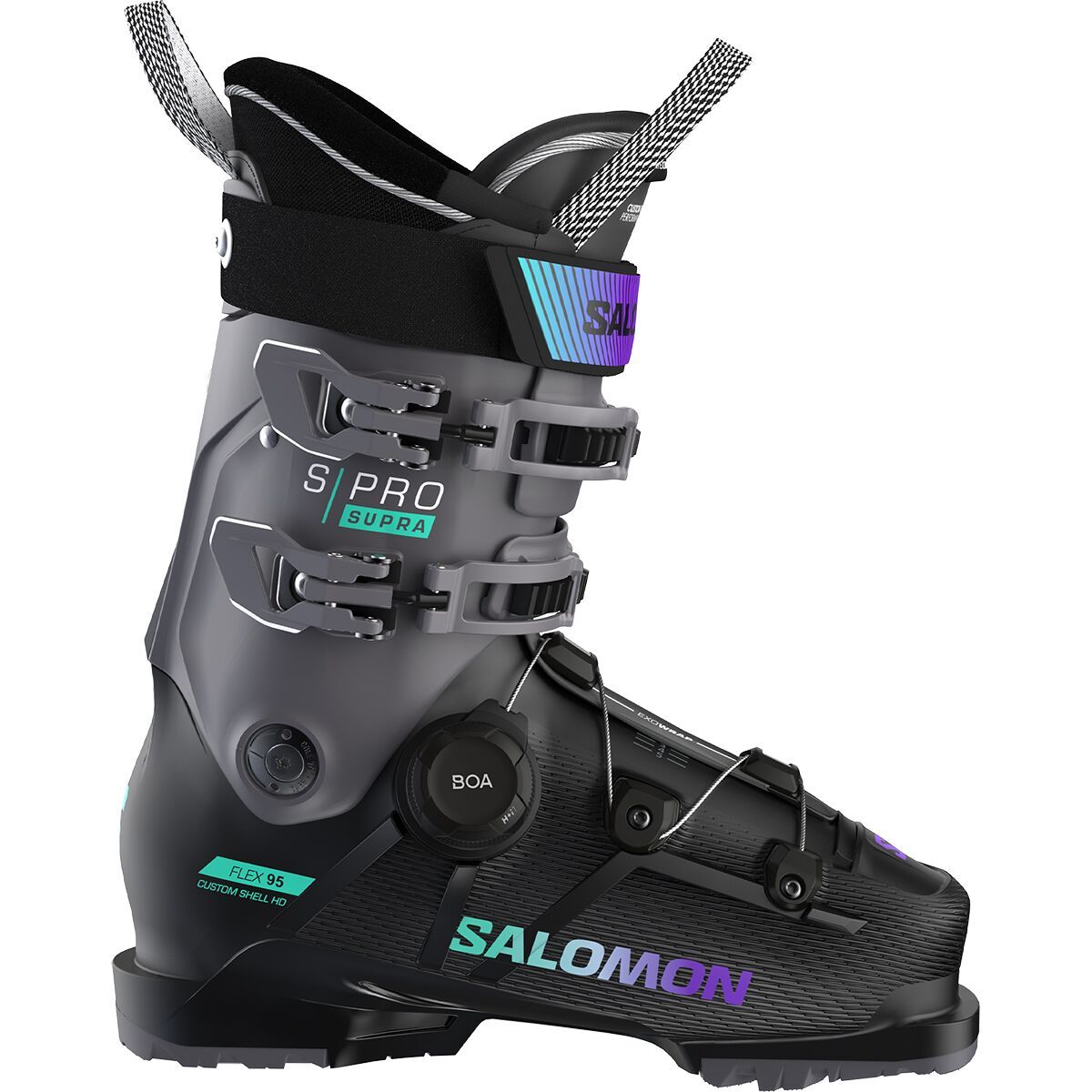 Salomon S/Pro Supra Boa 95 GW Ski Boot - 2025 - Women's Black/Beluga/Spearmint, 27.0/27.5