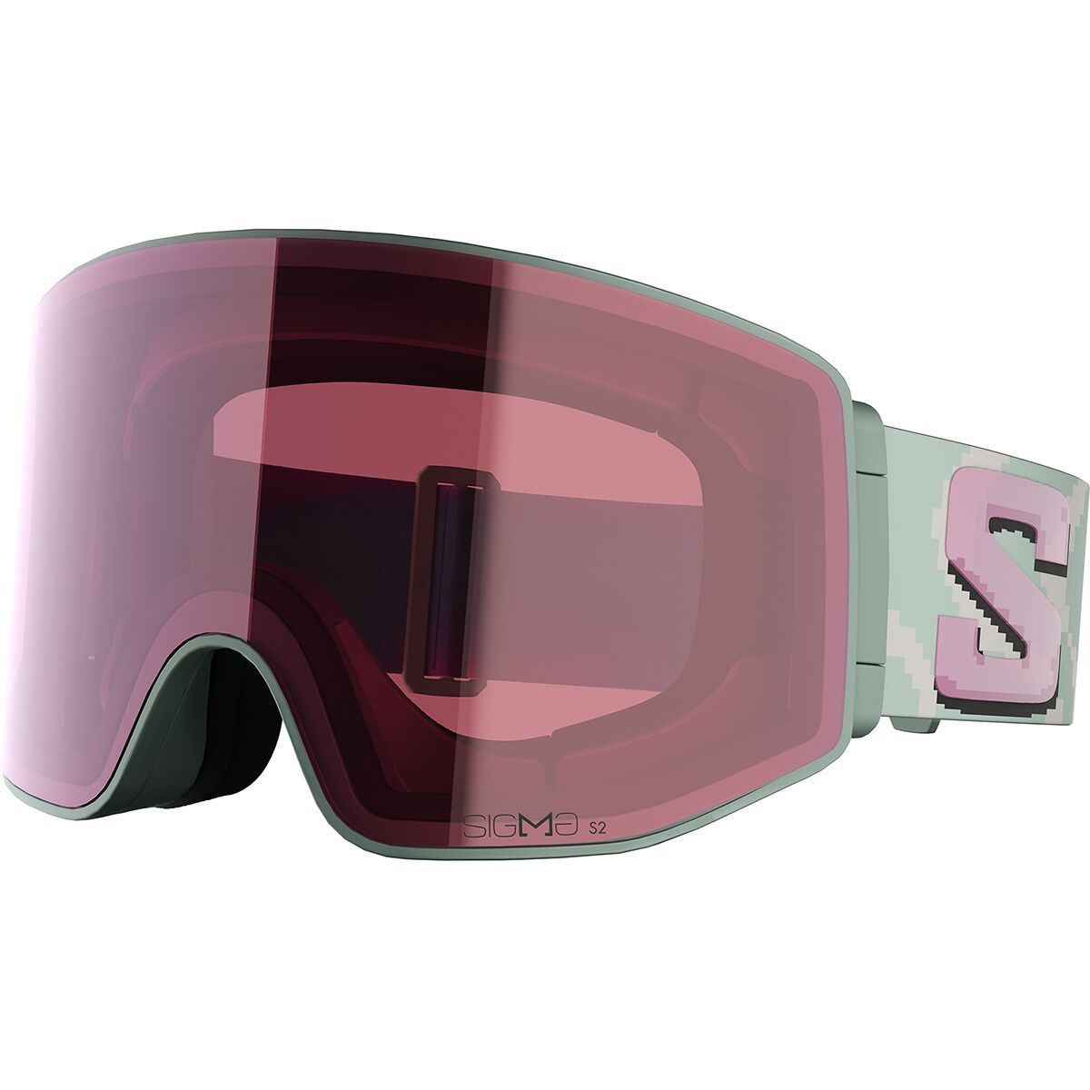 Image of Salomon Sentry Prime Sigma Goggles Iceberg Green/Silver Pink/Gun Metal, One Size