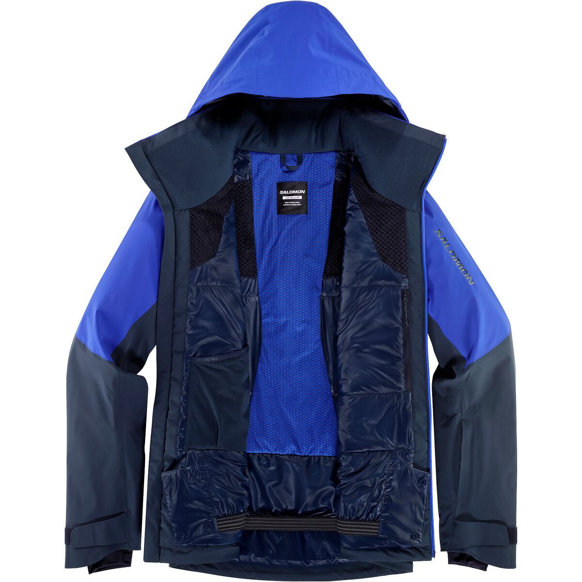 Salomon blue ski shop jacket