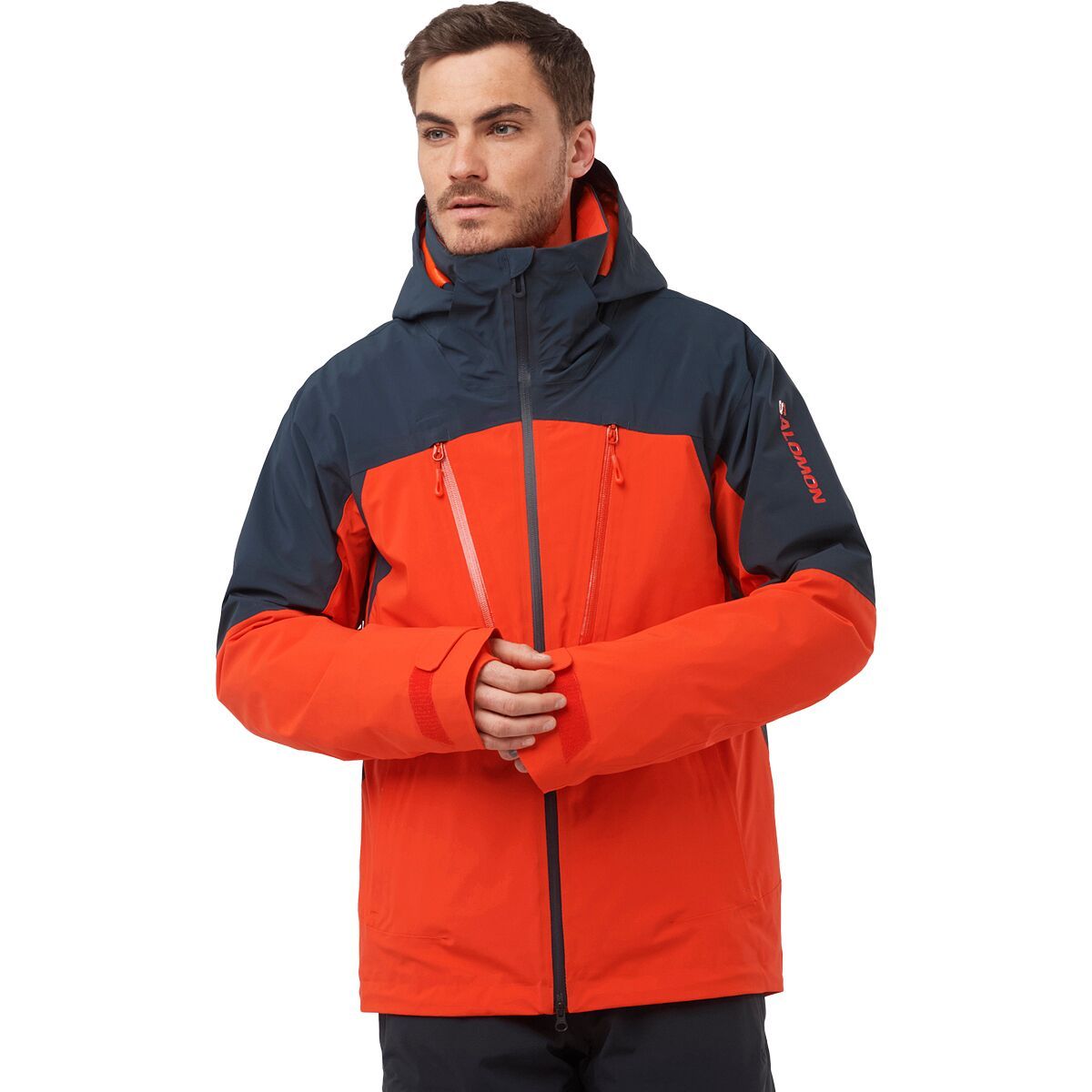 Salomon Brilliant Jacket - Men's Fiery Red/Carbon, S