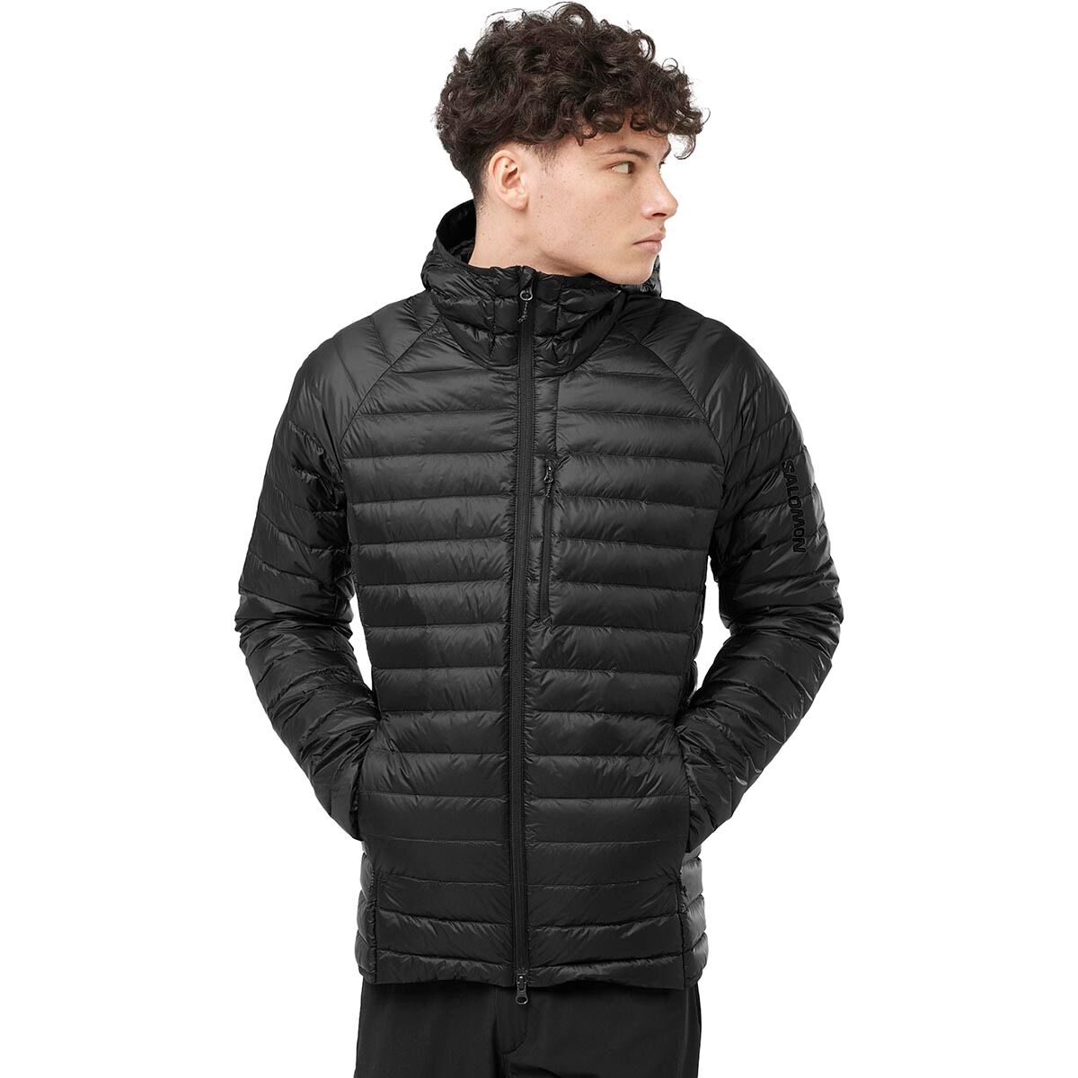 Image of Salomon Elixir Micro Down Jacket - Men's Deep Black, XL