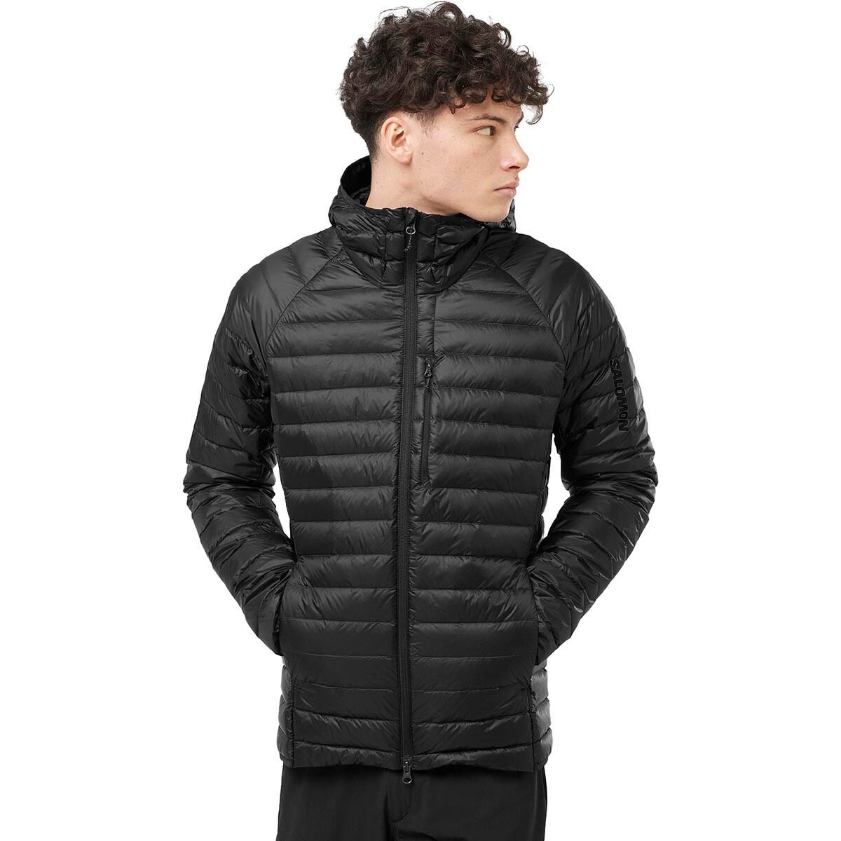 Image of Salomon Elixir Micro Down Jacket - Men's Deep Black, XL
