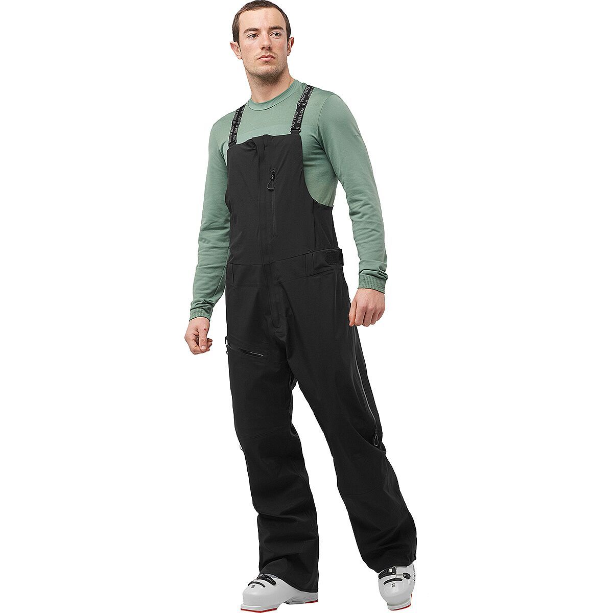 Image of Salomon Moon Patrol GORE-TEX Bib - Men's Deep Black, S