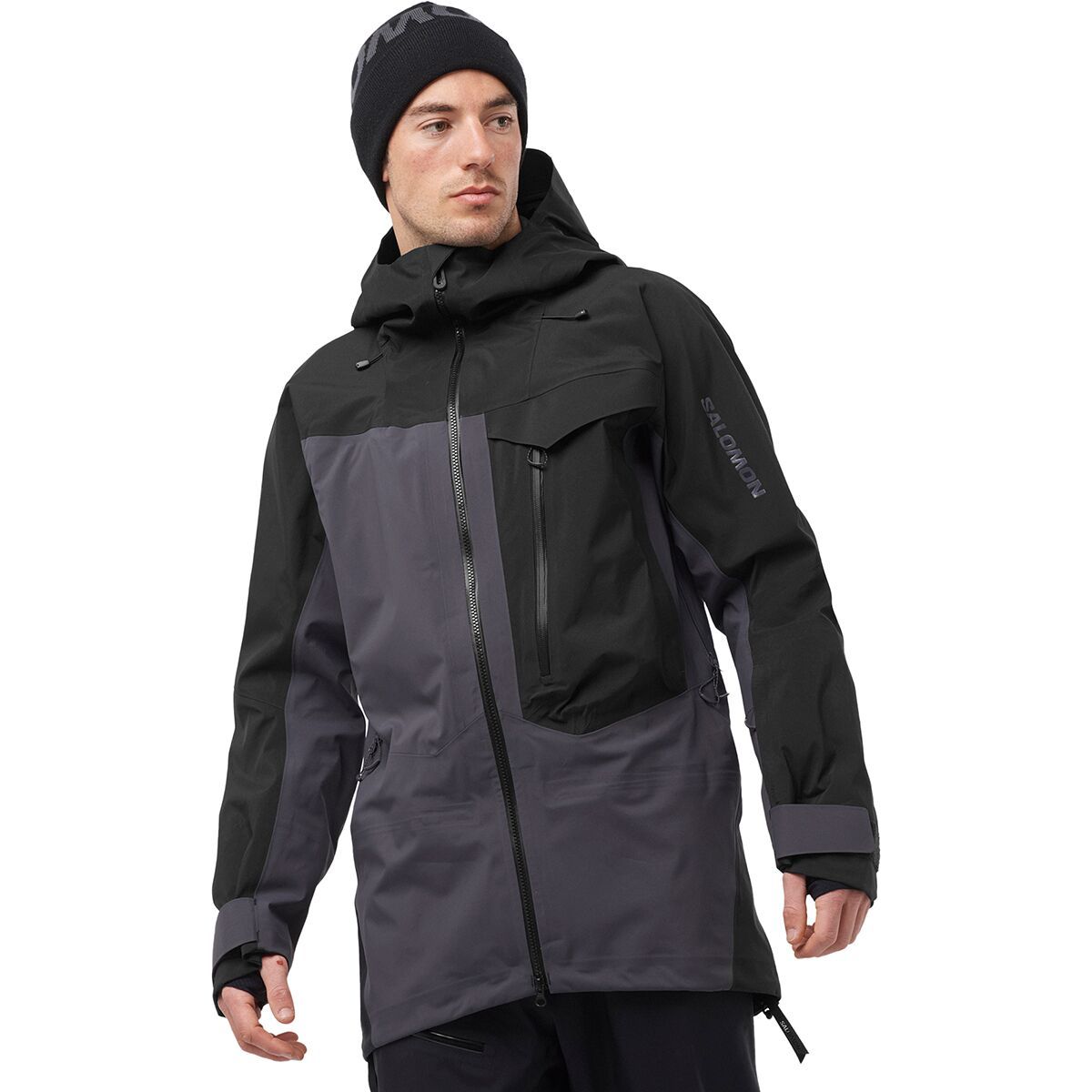 Image of Salomon Moon Patrol GORE-TEX Jacket - Men's Deep Black/Periscope, M