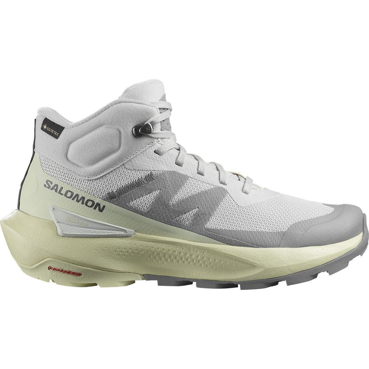 Salomon Elixir Activ Mid GTX Boot - Women's Falcon/White Pepper/Papaya, US 7.0/UK 5.5