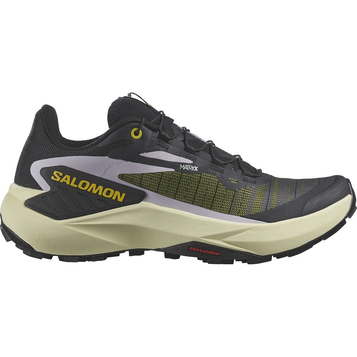 Salomon Genesis Shoe - Women's Black/Sulphur Spring/Orchid Petal, US 9.5/UK 8.0