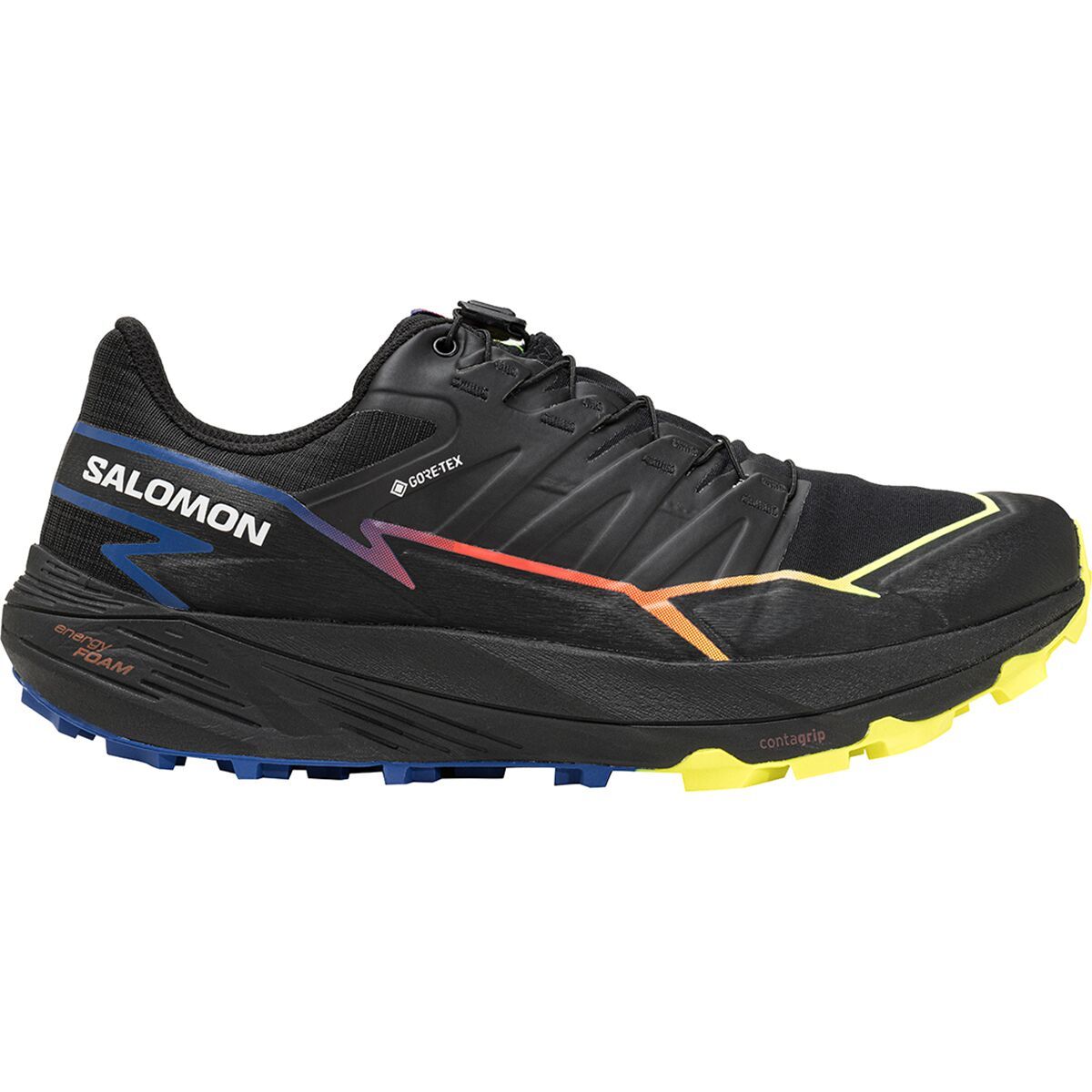 Salomon Thundercross GTX Shoe Black/Surf The Web/Safety Yellow, US 8.0/UK 7.5