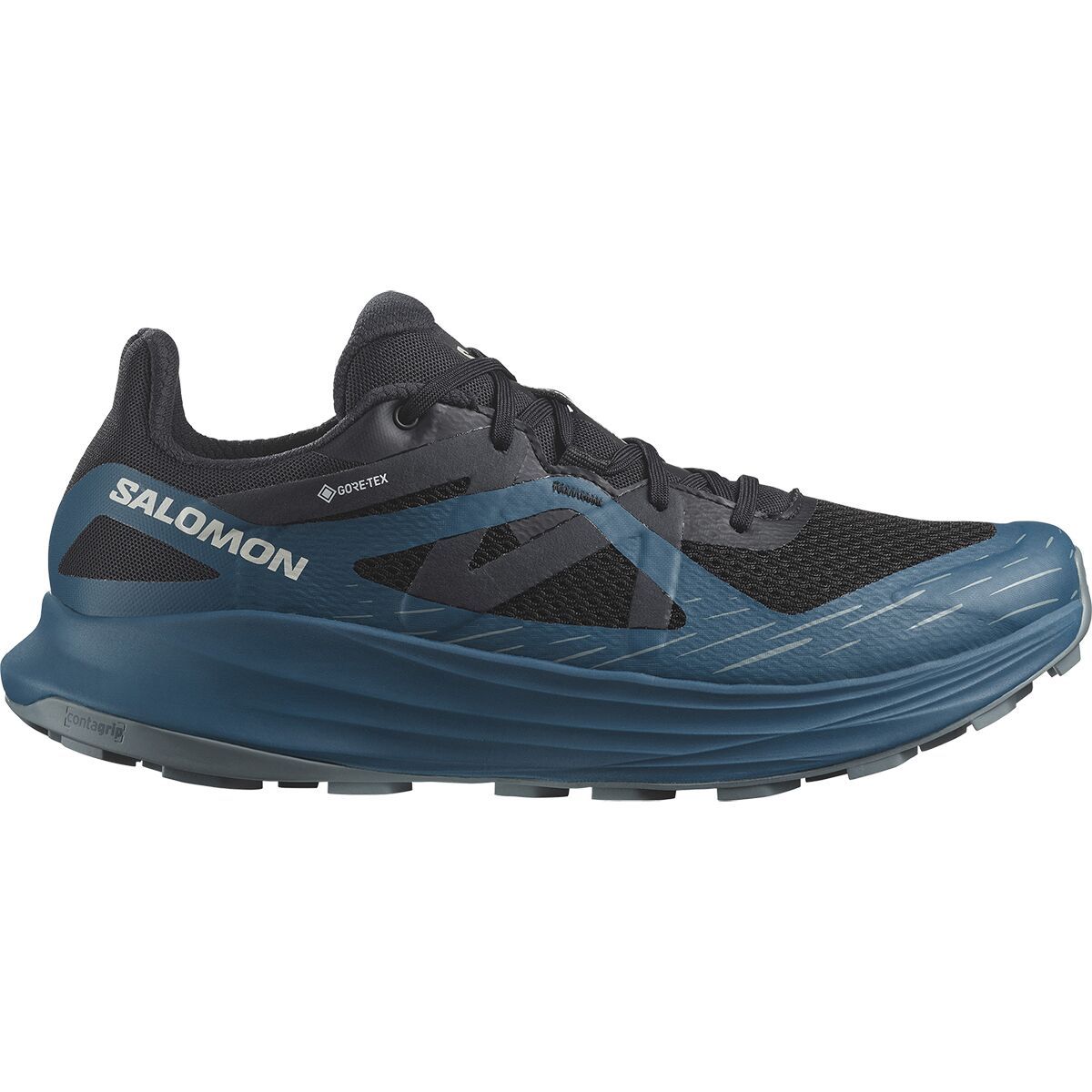 Salomon Ultra Flow GTX Shoe - Men's Black/Deep Dive/Trooper, US 9.5/UK 9.0