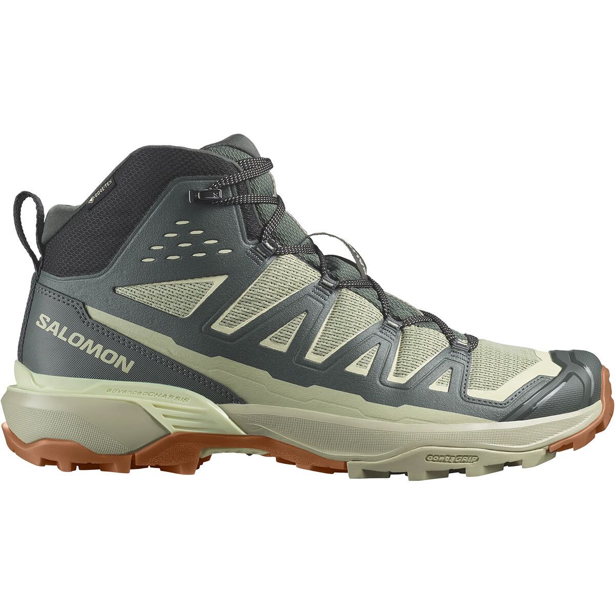 Salomon X Ultra 360 Edge Mid Boot - Men's Urban Chic/Alfalfa/Transparent Yellow, US 9.0/UK8.5