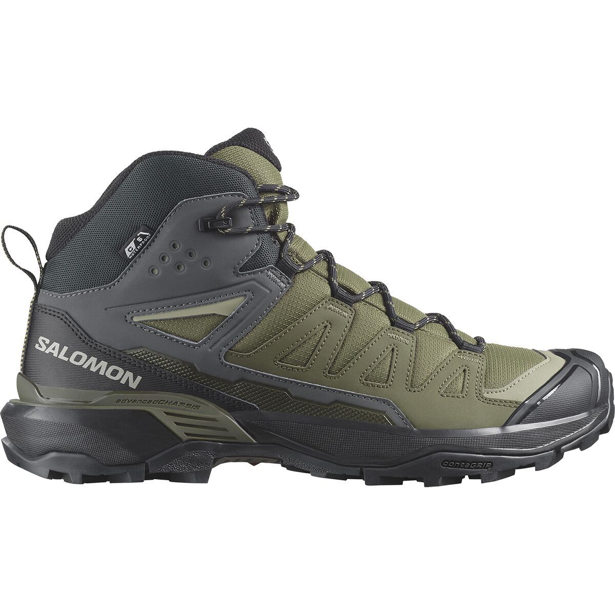 Salomon X Ultra 360 Mid CSWP Boot - Men's Olive Night/Black/Peat, US 8.5/UK 8.0