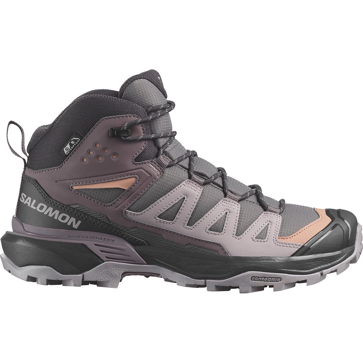 Salomon X Ultra 360 Mid CSWP Boot - Women's Carbon/Urban Chic/Metal, US 11.0/UK 9.5