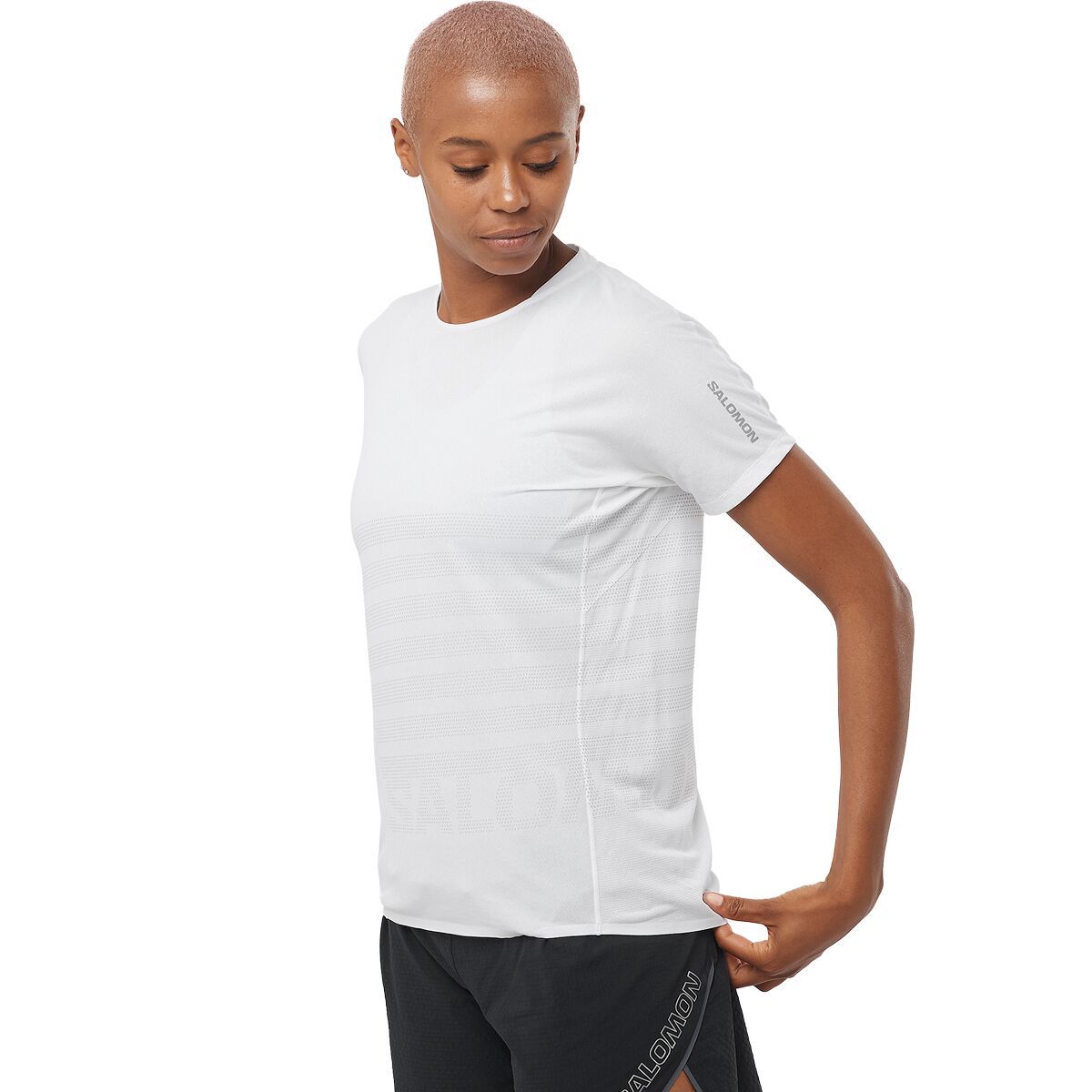 (取寄) サロモン レディース センス エアロ GFX Tシャツ - ウィメンズ Salomon women Sense Aero GFX T-Shirt - Women's White/Gray Violet Salomon Sense Aero GFX T-Shirt - Women's - Clothing