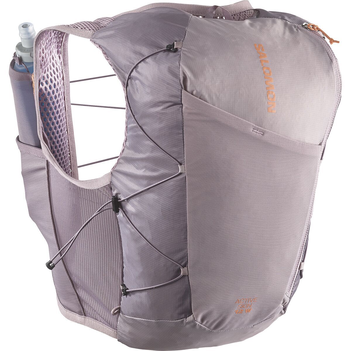 Salomon Active Skin 12L Running Vest + Flasks - Women's Quail/Moonscape/Sun Baked 16-1345 Tcx, XL