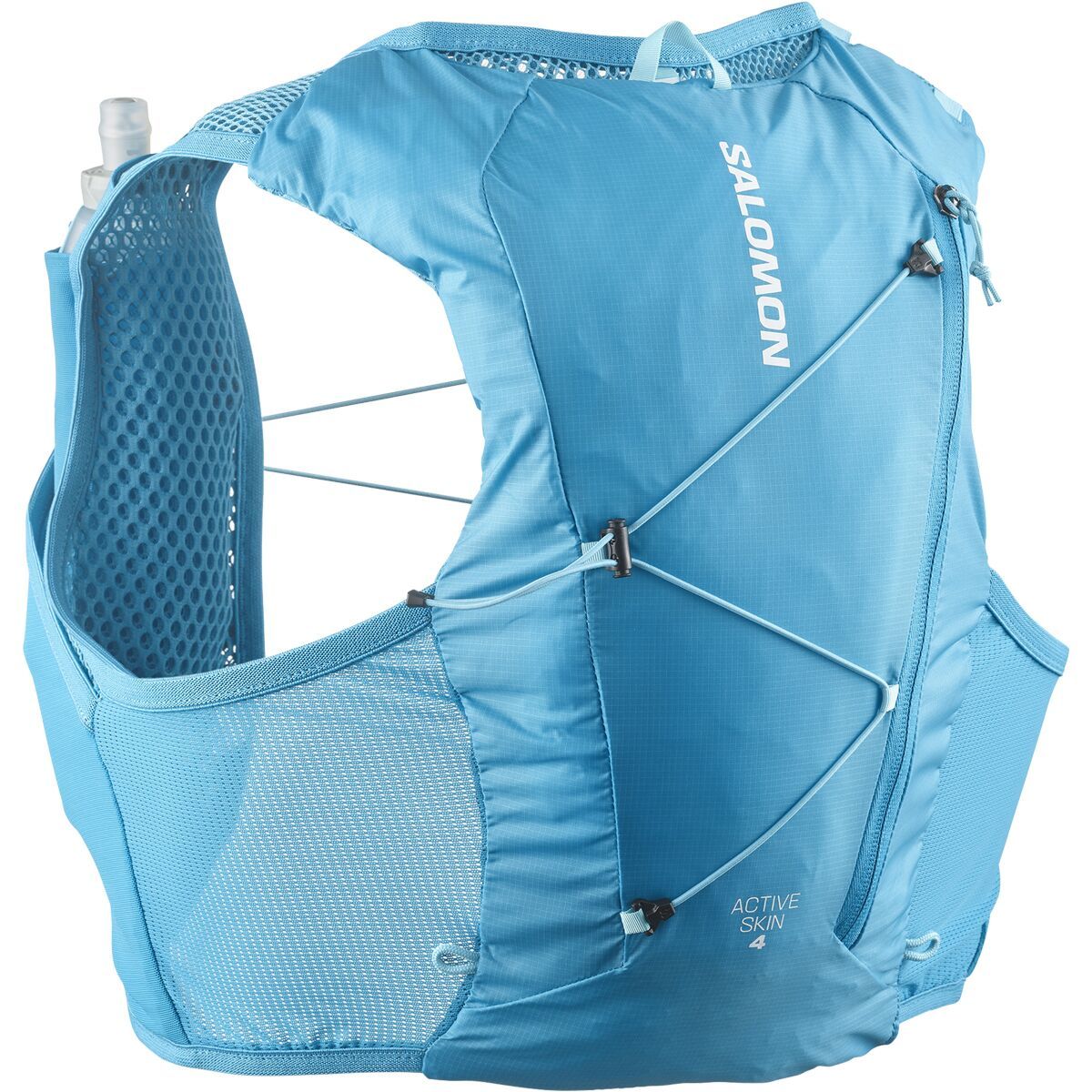 Image of Salomon Active Skin 4L Running Hydration Vest + Flasks Blue Danube/Blue Danube, L