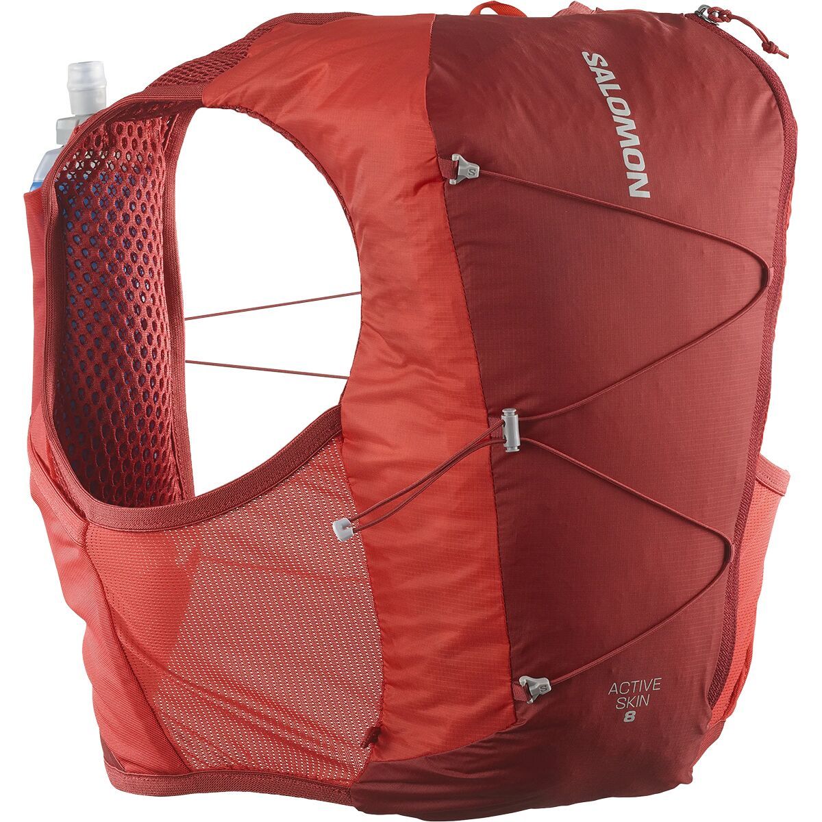 Salomon Active Skin 8L Running Hydration Vest Red Dahlia/High Risk Red, L