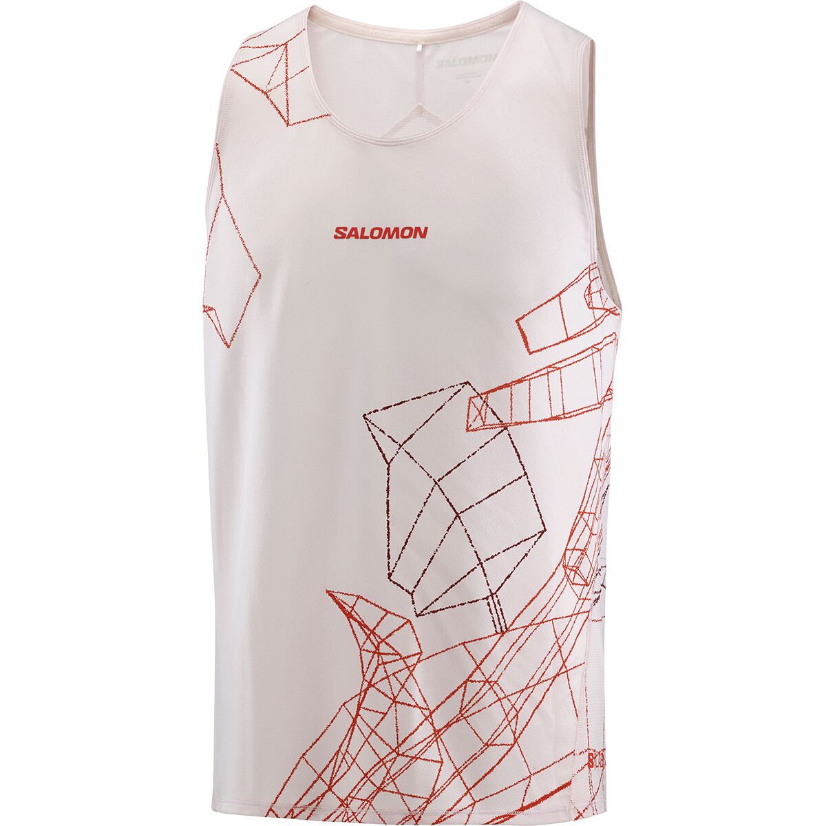 Image of Salomon S/Lab Speed Singlet - Men's Lilac Ash/Fiery Red, M